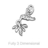 Linked Hummingbird with Flower Pewter Charm-Watchus