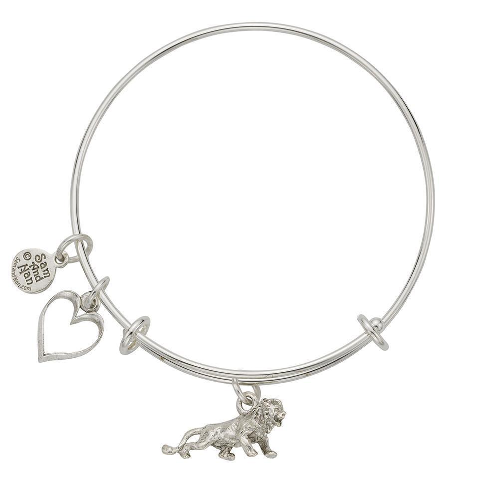 Lion Charm Bangle Bracelet-Watchus