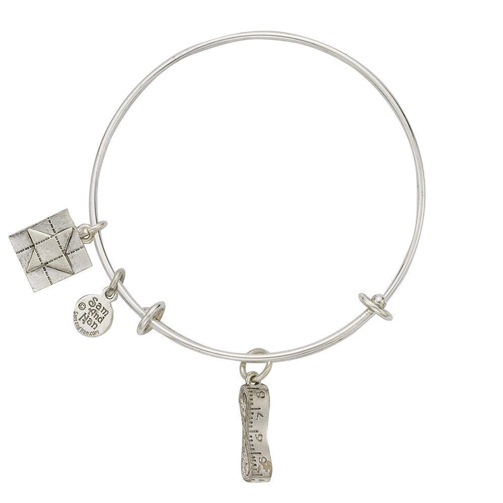 Measuring Tape Friendship Star Bangle Bracelet-Watchus