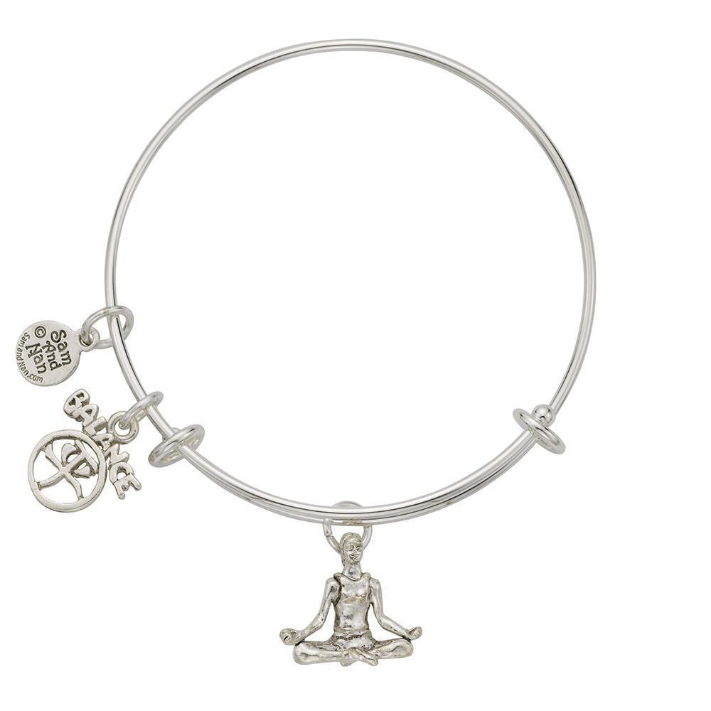 Meditation Charm Bangle Bracelet-Watchus