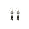 Melanoma Cancer Earrings Black-Watchus