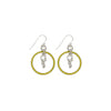 Neon Yellow Cheer Hoop Earring-Watchus