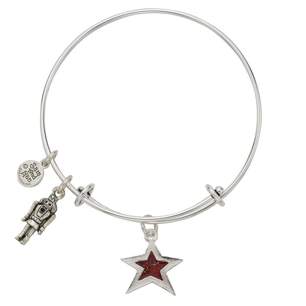Nutcracker Star Charm Bangle Bracelet