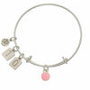 October Pink Birthstone Charms Bangle Bracelet-Watchus