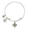 Ornament Cross Charm Bangle Bracelet-Watchus