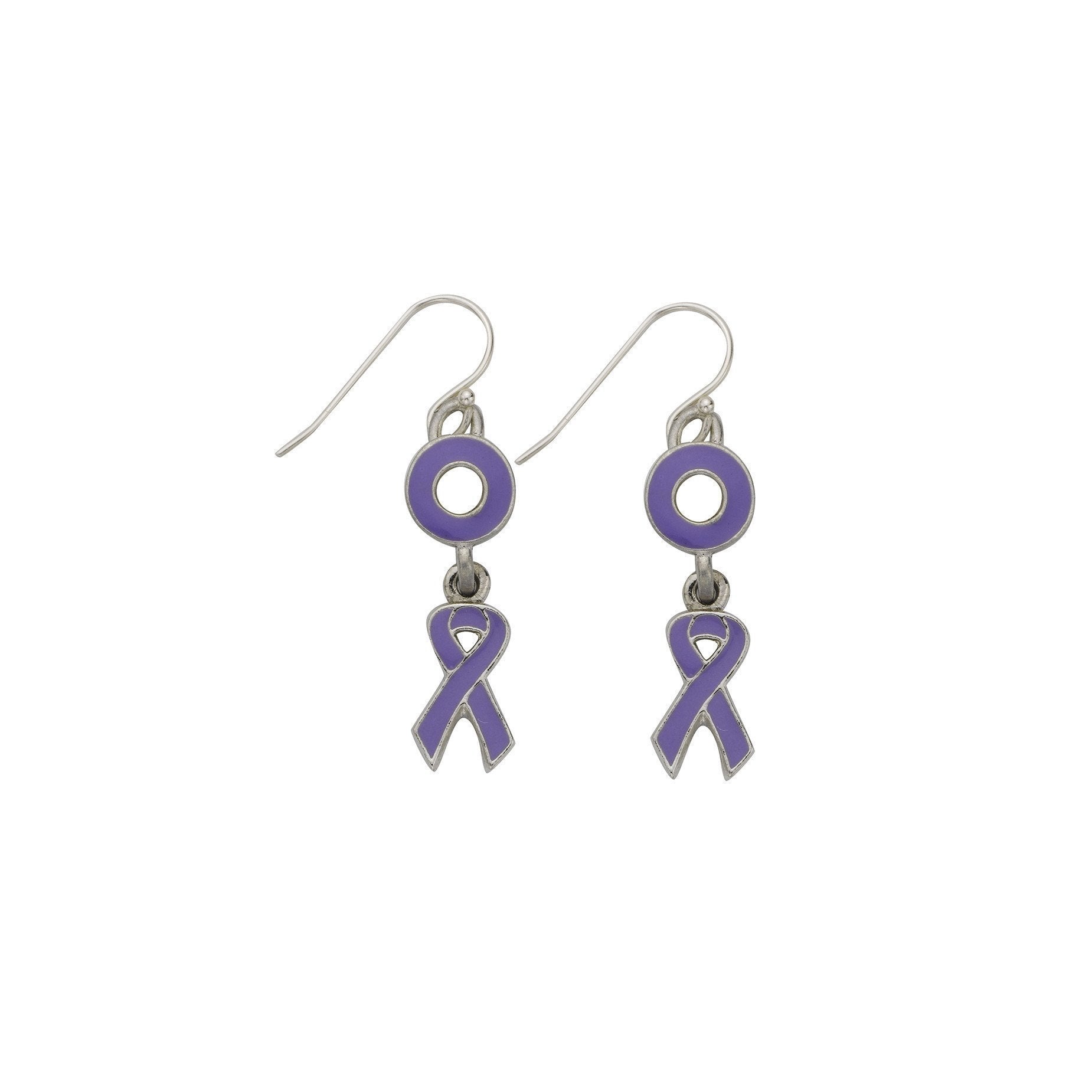 Pancreatic Cancer Earrings Purple-Watchus