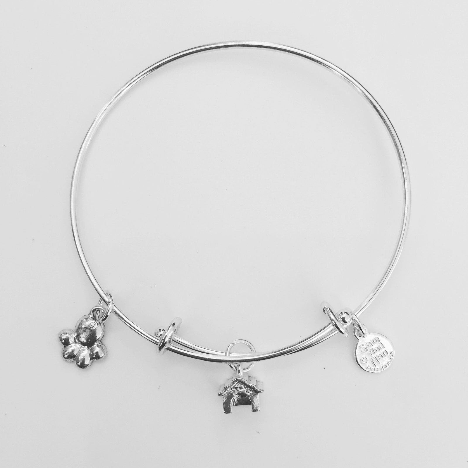 Paw Dog House Bangle Bracelet-Watchus
