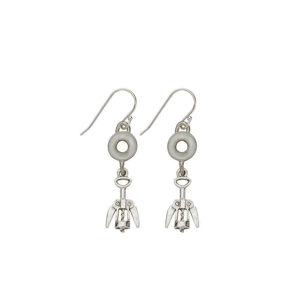 Pearl Corkscrew Earrings-Watchus