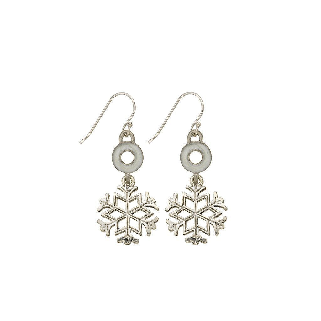 Pearl Snowflake Earrings-Watchus