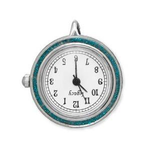 Pendant Watch Face with Blue Epoxy-Watchus