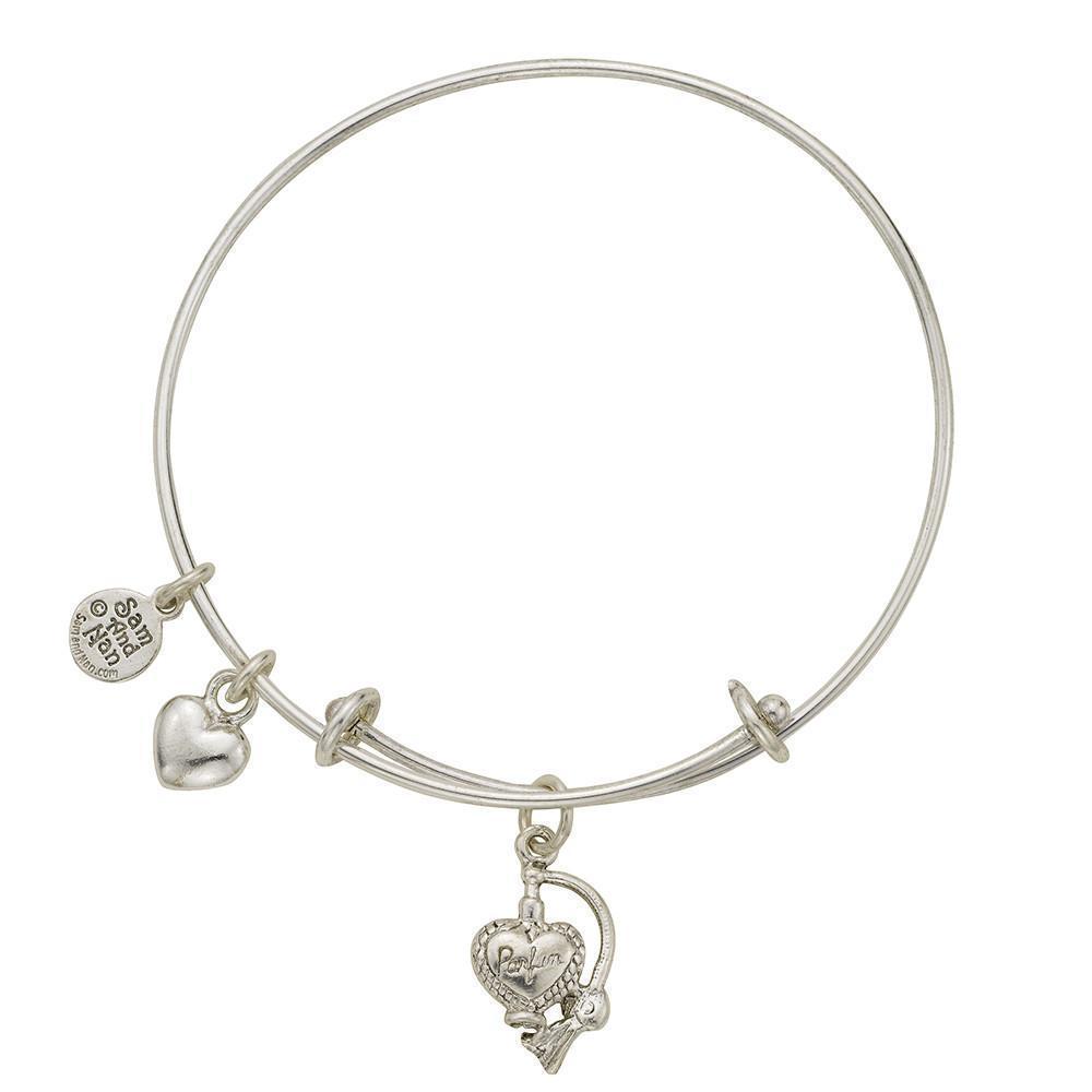Perfume Bottle Charm Bangle Bracelet