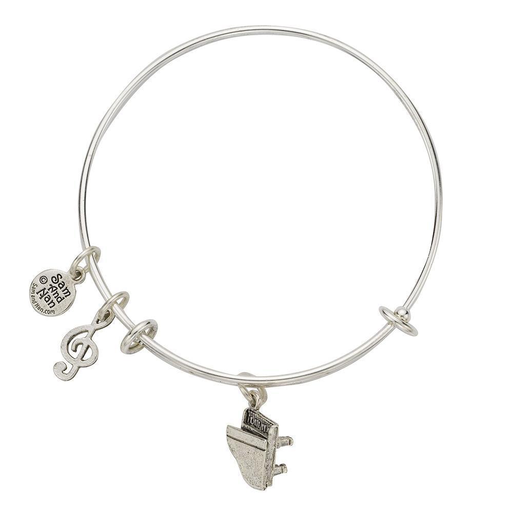 Piano Charm Bangle Bracelet-Watchus