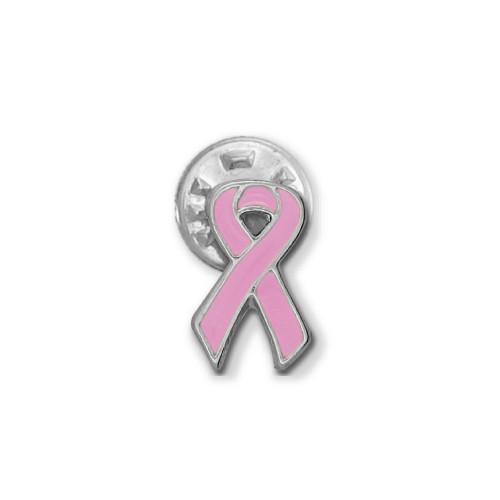 Pink Breast Cancer Ribbon Stick Pin