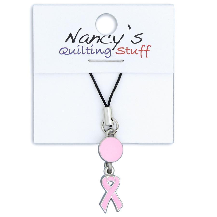 Pink Ribbon Scissor Charm