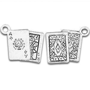 Playing Cards Pewter Charm