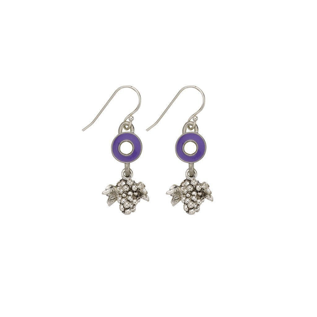 Purple Grape Earrings-Watchus