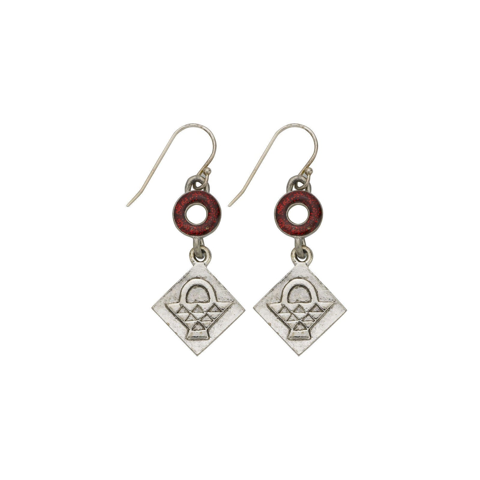 Red Basket Earrings-Watchus