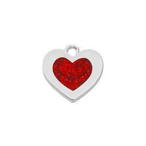 Red Epoxy Heart Charm