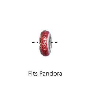 Red Spacer Beads Fit Pandora Bracelets