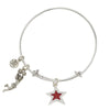 Red Star Cheerleader Bangle Bracelet-Watchus