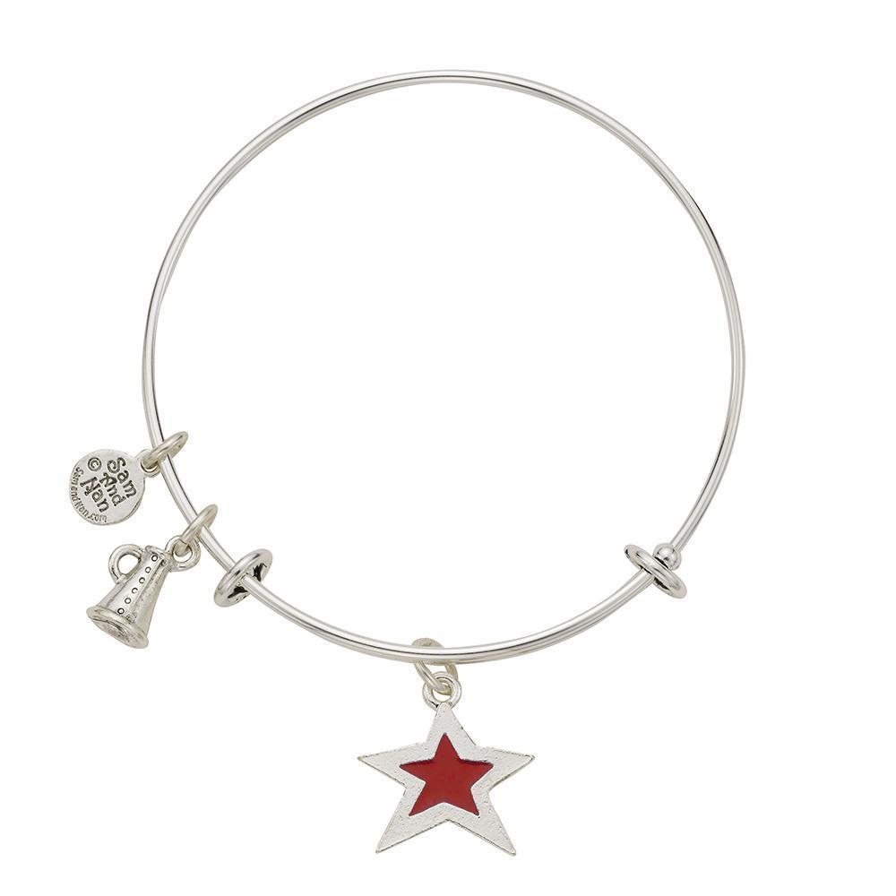 Red Star Megaphone Bangle Bracelet-Watchus