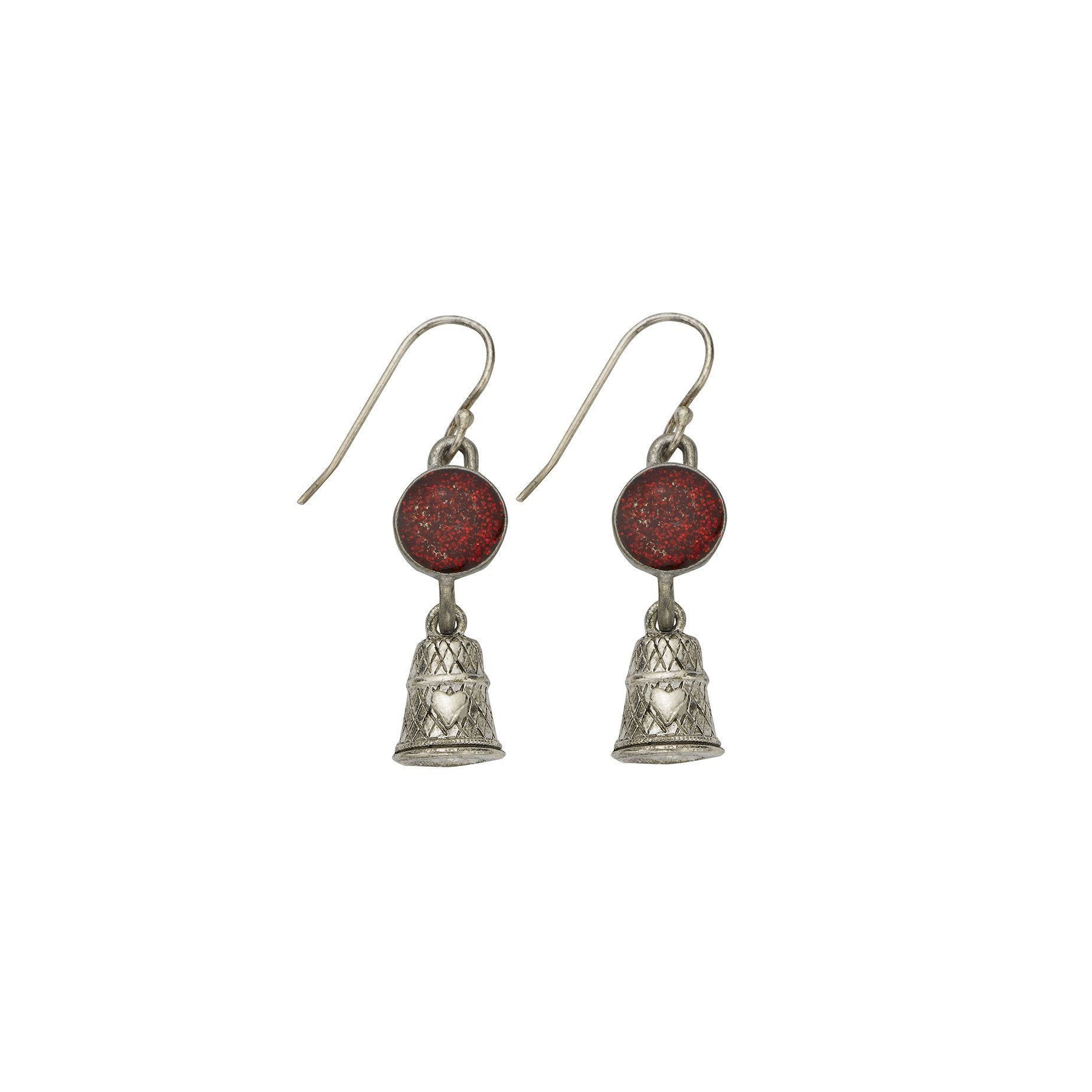 Red Thimble Earrings-Watchus
