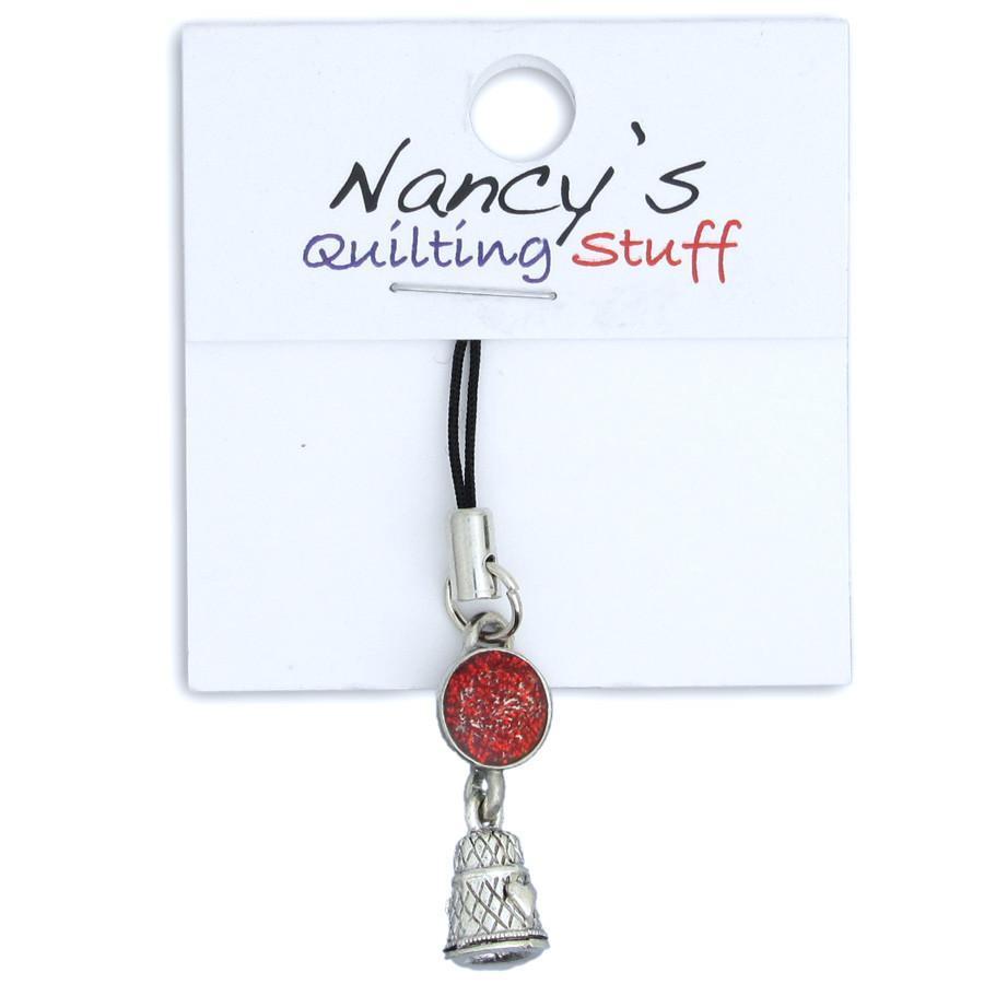 Red Thimble Scissor Charms