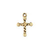 Rope Cross Plated Gold Charms-Watchus