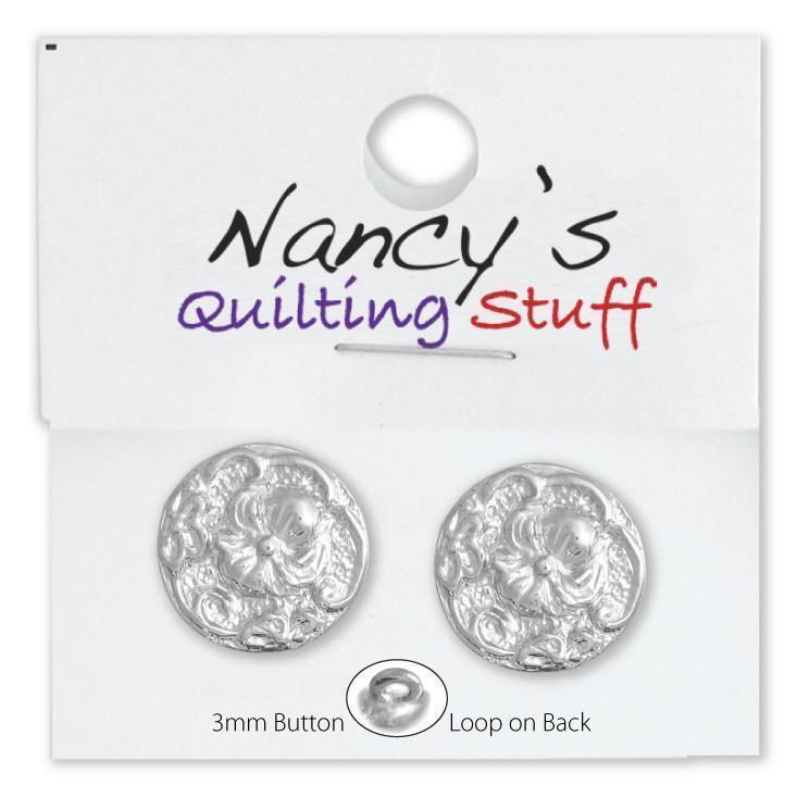 Round Carded Flower Ornament Buttons - 2 Pack-Watchus