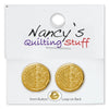Round Carded Gold Plated Art Deco Buttons - 2 Pack-Watchus