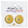 Round Carded Gold Plated Blue Sunburst Buttons - 2 Pack-Watchus