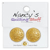 Round Carded Gold Plated Etruscan Buttons - 2 Pack-Watchus