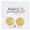 Round Carded Gold Plated Flower Ornament Buttons - 2 Pack-Watchus
