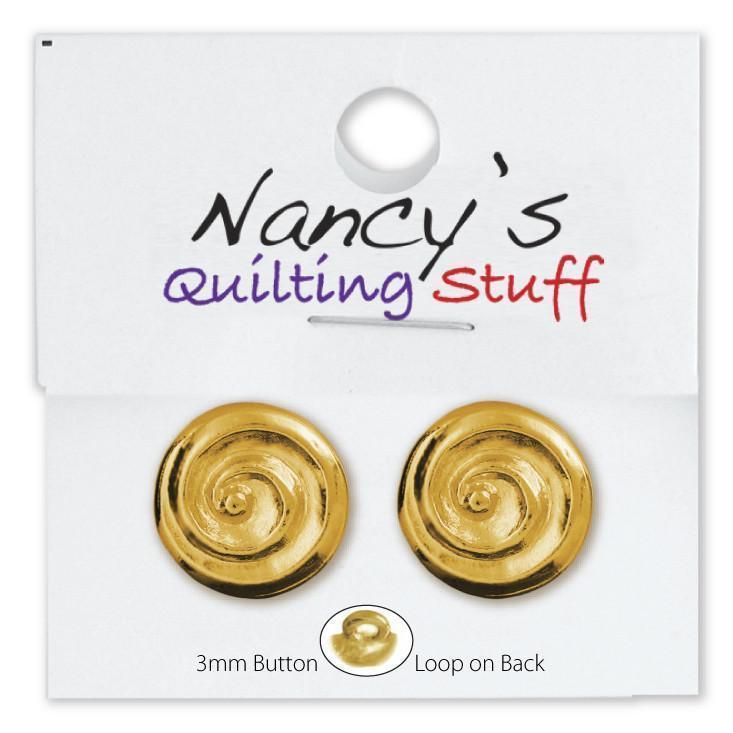 Round Carded Gold Plated Swirl Button - 2 Pack-Watchus