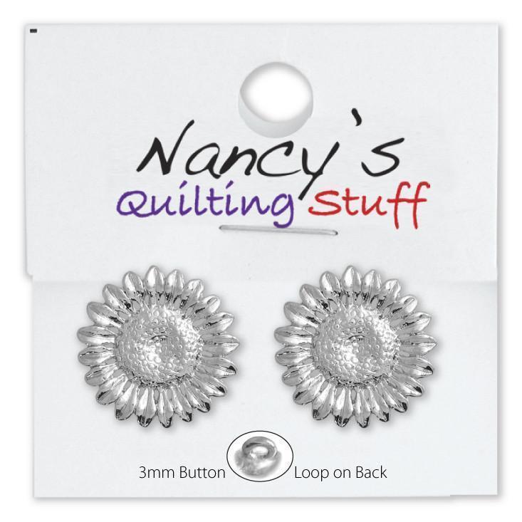 Round Carded Sunflower Buttons - 2 Pack-Watchus