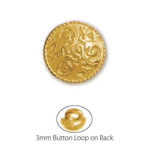 Round Gold Plated Etruscan Round Button-Watchus