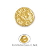 Round Gold Plated Flower Ornament Button-Watchus