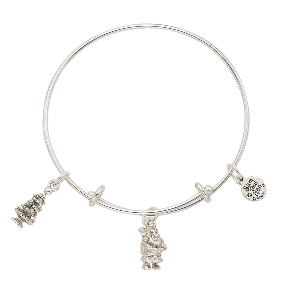 Santa Christmas Tree Bangle Bracelet-Watchus