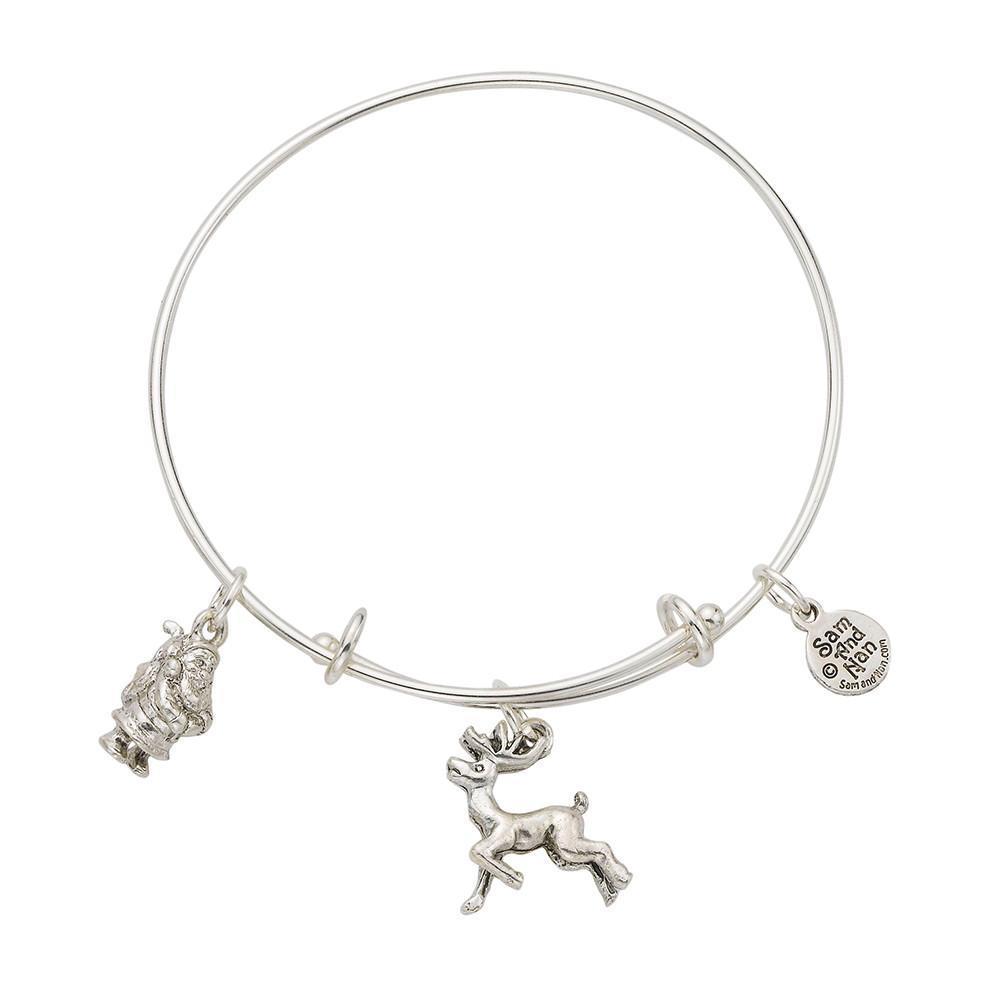 Santa Reindeer Bangle Bracelet-Watchus