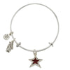 Santa Star Charm Bangle Bracelet-Watchus