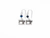 Sewing Machine Earrings with Blue Swarovski Crystals-Watchus