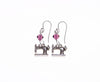 Sewing Machine Earrings with Purple Swarovski Crystals-Watchus