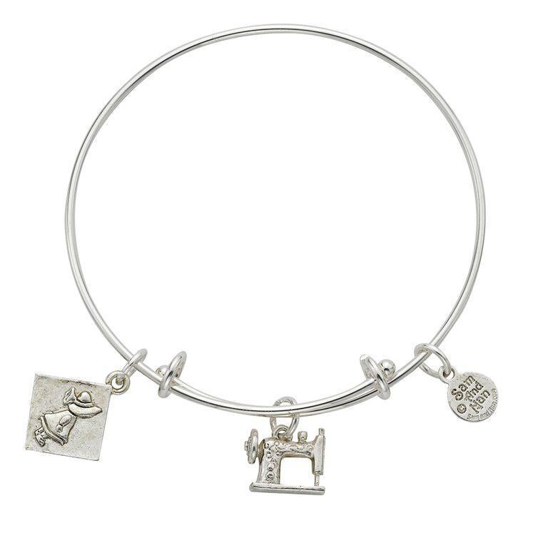 Sewing Machine and Sunbonnet Sue Bangle Bracelet-Watchus