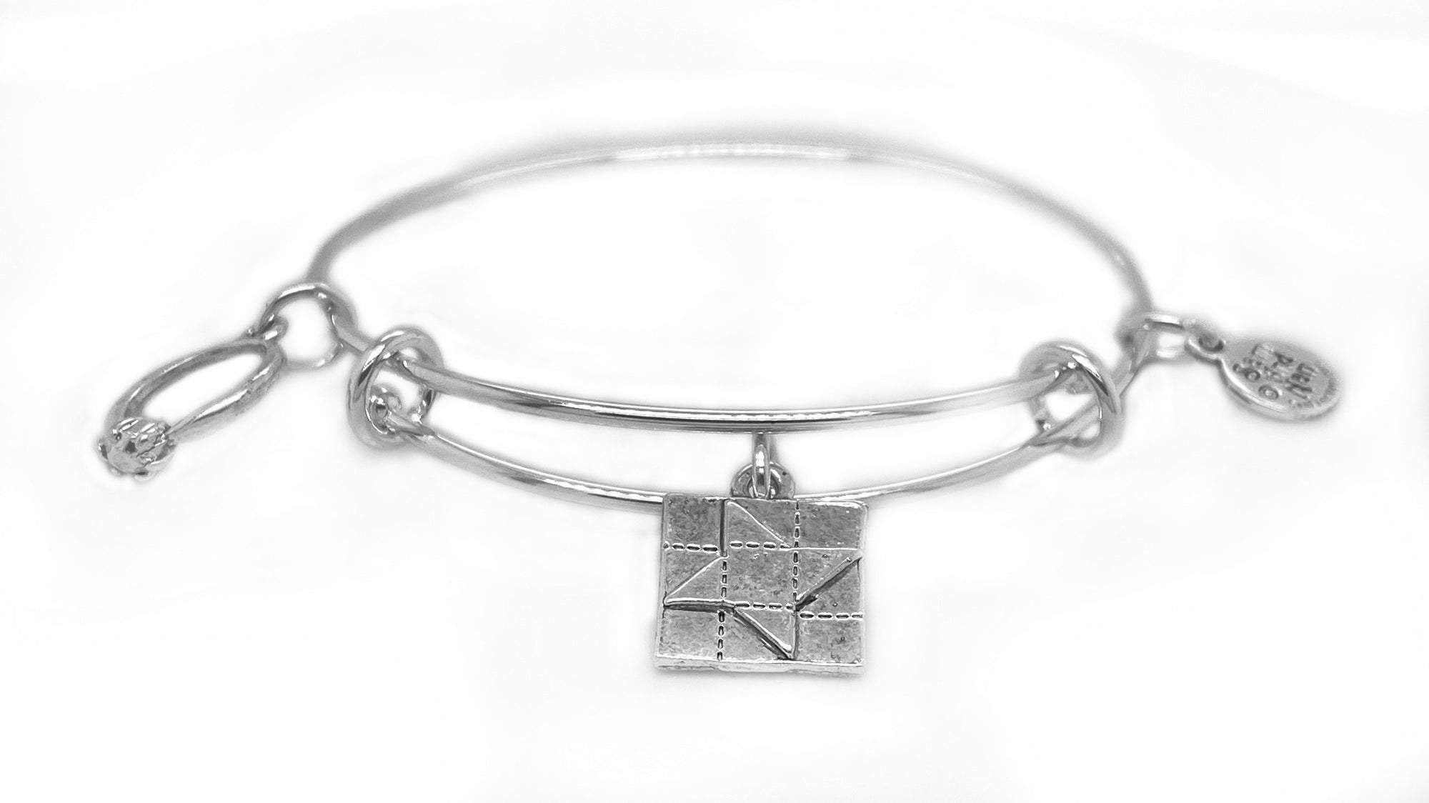 Sewing quilting silver friendship ring charm bangle-Watchus