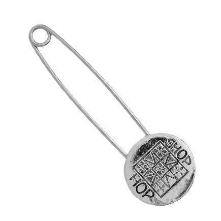 Shop Hop Charm Pin Slide Pin Out to Add Charms and Beads to make your own jewelry