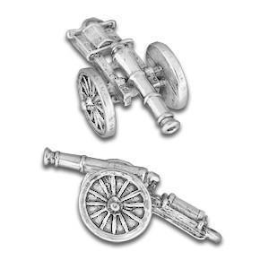 Silver Cannon Charm