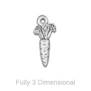 Silver Carrot Vegatable Charm-Watchus