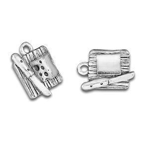 Silver Cheese Board Charm-Watchus