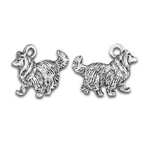 Silver Collie Puppy Charm-Watchus