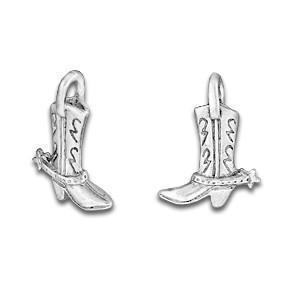 Silver Cowboy Boot Charm-Watchus